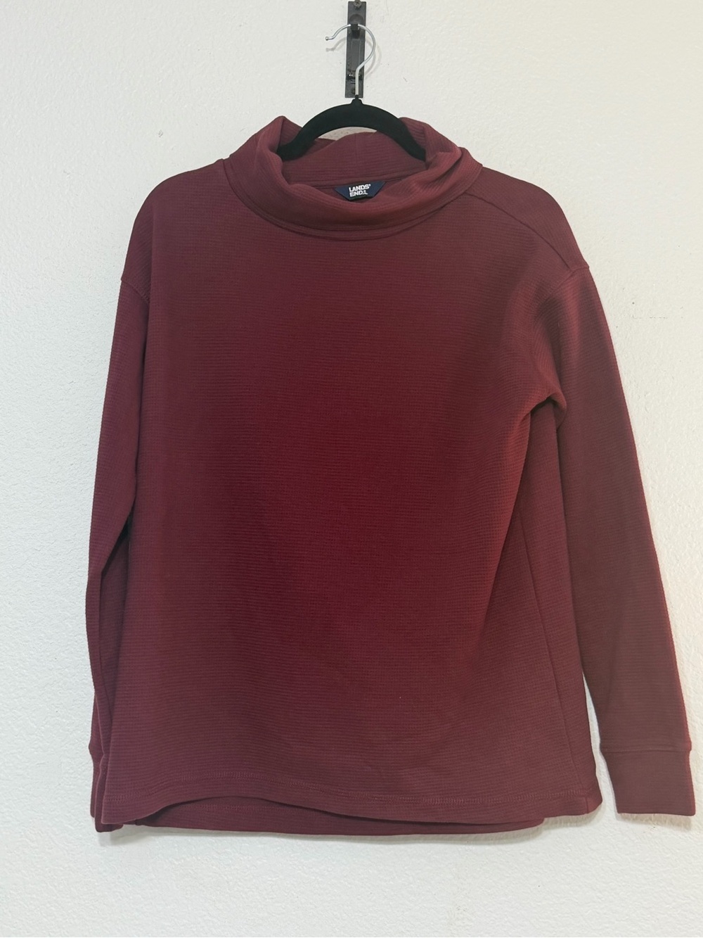 Lands' End Women's Wine Cowl Neck Sweater